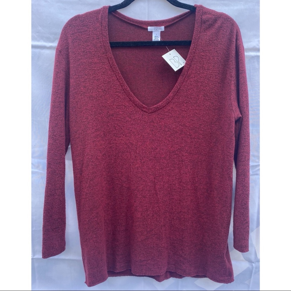 BP Red Maroon Cordovan Oversized Tunic top New
